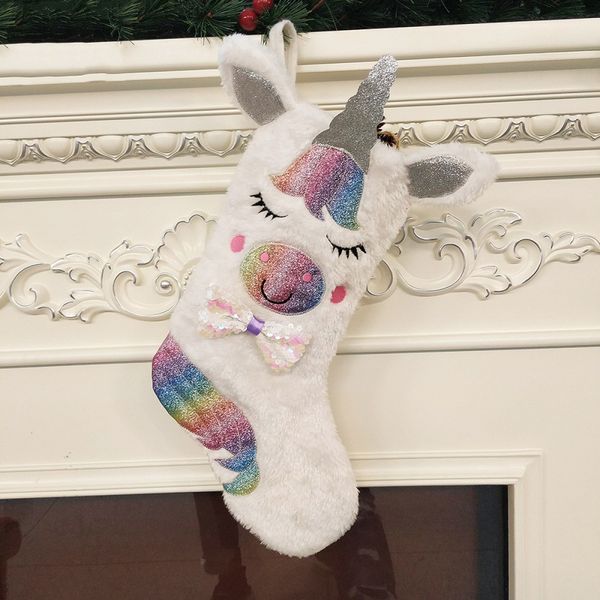 

christmas fireplace decorations cartoon animal gift sock plush hanging christmas stocking holiday party