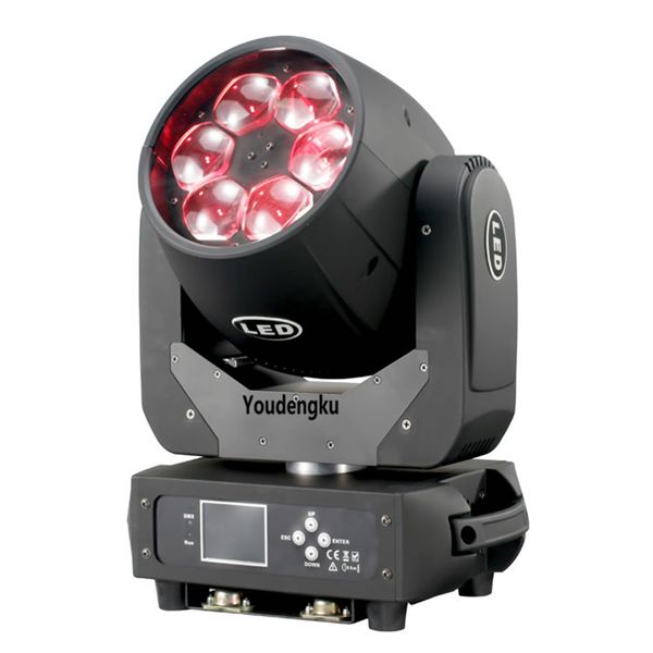 6 peças China Moving Heads Beam 6x40W RGBW 4IN1 Mini Movimento Cabeça de Cabeça Lavar Zoom DMX LED cabeça feixe de luz