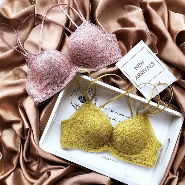 

новый глубокий v коллекции мода креста сексуальной кнопка передней регулируемый бюстгальтер кружевного белья женщин без следа и стального ко, Red;black