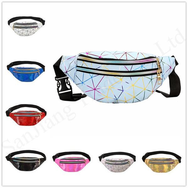 

2020 purse pu crossbody bag fanny pack women men waist chest bags luxury travel shoulder bags fashion laser handbags 14color sale e1906