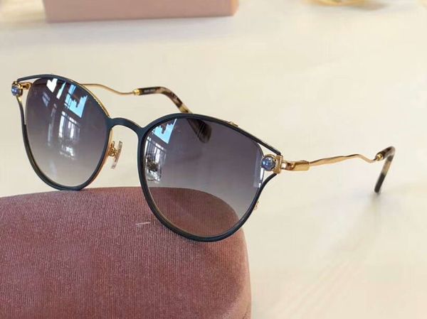 

53qv sunglasses matte black gold grey shaded sun glasses women sunglasses new wth box, White;black