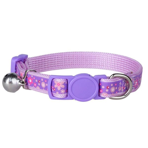 

pet adjustable nylon decorative collar with bell for cats and small dogs, red/light red/blue/purple new