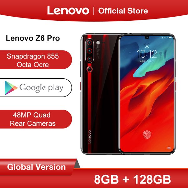 

оѬигинална глобална веѬи lenovo z6 pro snapdragon 855 octa core 6.39" fhd диплей маѬон задни