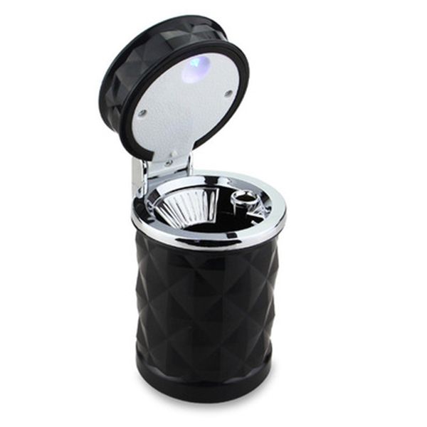 

car ashtray with led light cigarette smoke cylinder car smokeless smoke cup holder storage auto accessories