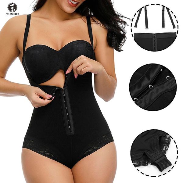 

yumdo женщины shaping трусы для похудения животика белье с butt lace sexy lifter управления трусы живота послеродового восстановления, Black;white