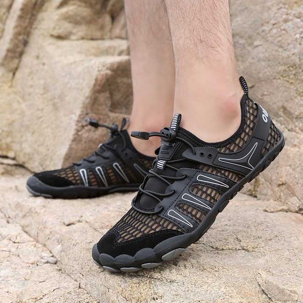 

hiking shoes quick dry summer men water shoes mesh beach outdoor hiking sandals trekking trail footwear mens boots