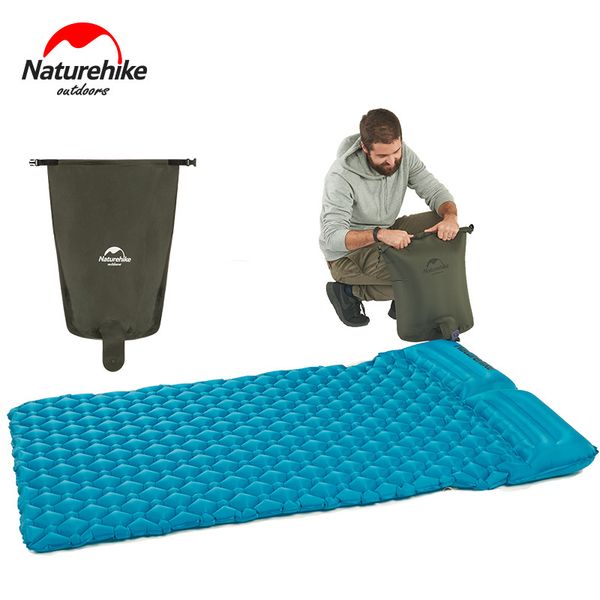 

naturehike inflatable mattress for 2~3 person 185*115*5cm big size portable air pad moisture-proof mat nh17q020-d