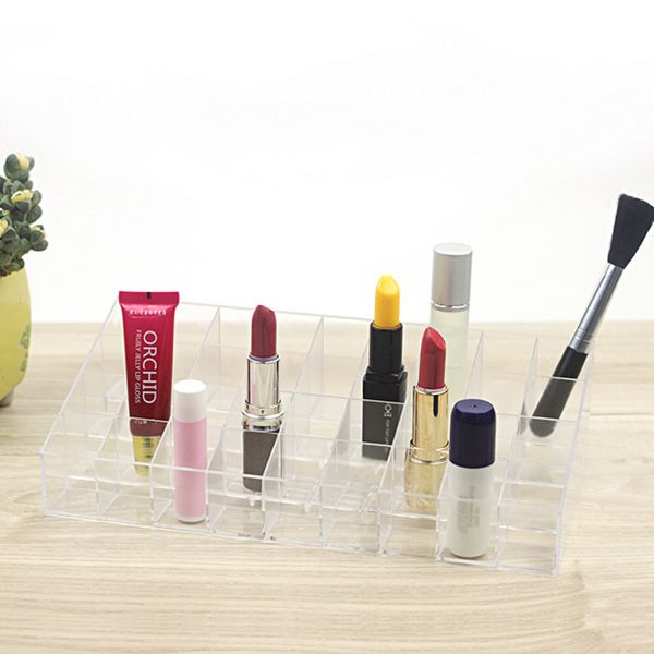 

держатель дисплея организатора косметики губной помады 36 решеток акриловый