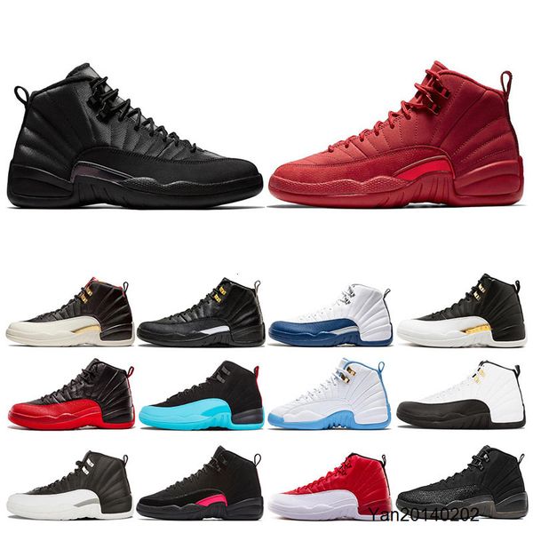 

winterized gym red 12 12s mens basketball shoes college navy wings black cny bulls university blue men sport sneakers size 7-13