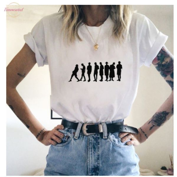 

luslos ateez t shirt fashion korean style women t shirts fans tee female short sleeved spandex summer streetwear tshirt white tees