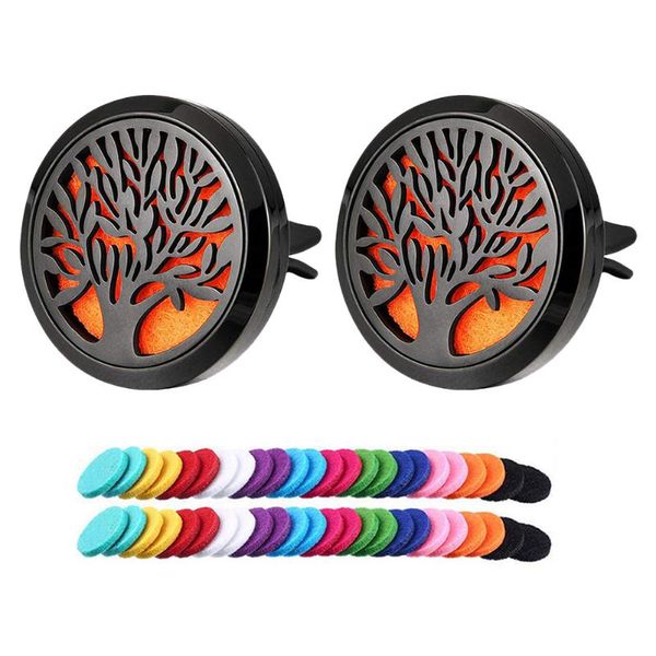 

essential oil diffuser clip convenient practical user-friendly design 2pcs car air freshener perfume vent with 48pcs pads