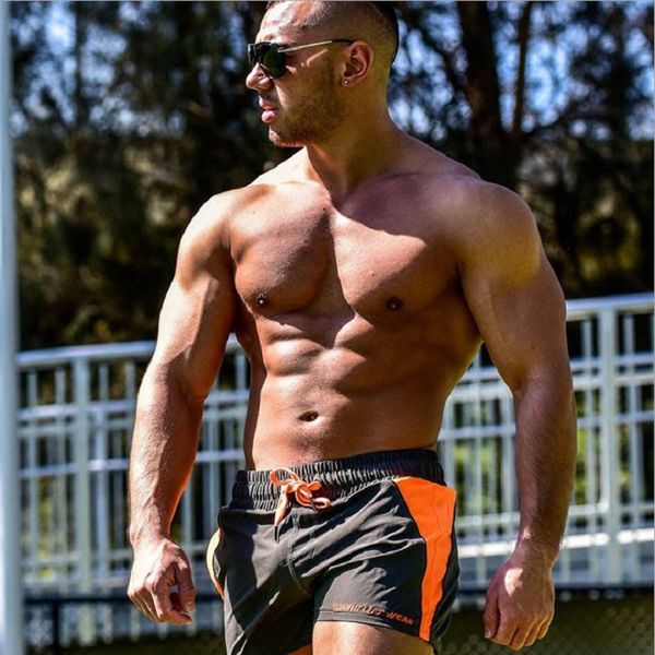 

summer european and american men's shorts straight quick-drying three-point pants outdoor running training sports pants