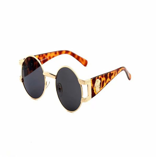 

919 fashion round sunglasses eyewear sun glasses designer brand black metal frame