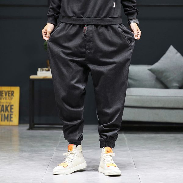 

large size 46 spring summer jeans men fashion 2020 stretch men's jeans pants hip hop all match streetwear casual trousers, Blue