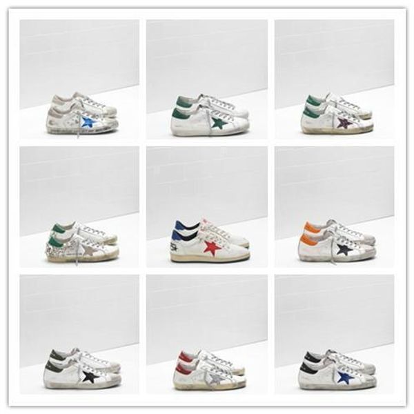 

2020 italy s golden old style star fashion sneakers luxury genuine leather mens womens ggdb golden goose deluxe brand, Black;red