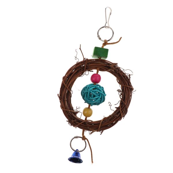 

птица попугай клетка висячие игрушки - качели chew treat игрушка для попугая budgie