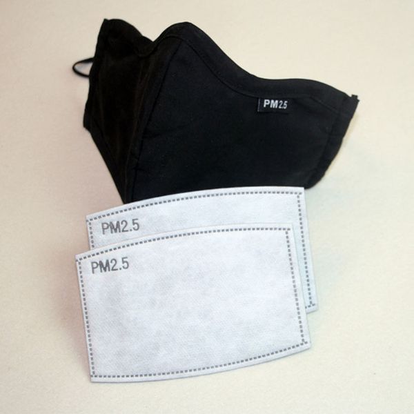 

свободный dhl 2pcs / много 5 слоев фильтр с активированным углем pm2.5 анти haze рот маски сменные фильтры для activate углерода используетс