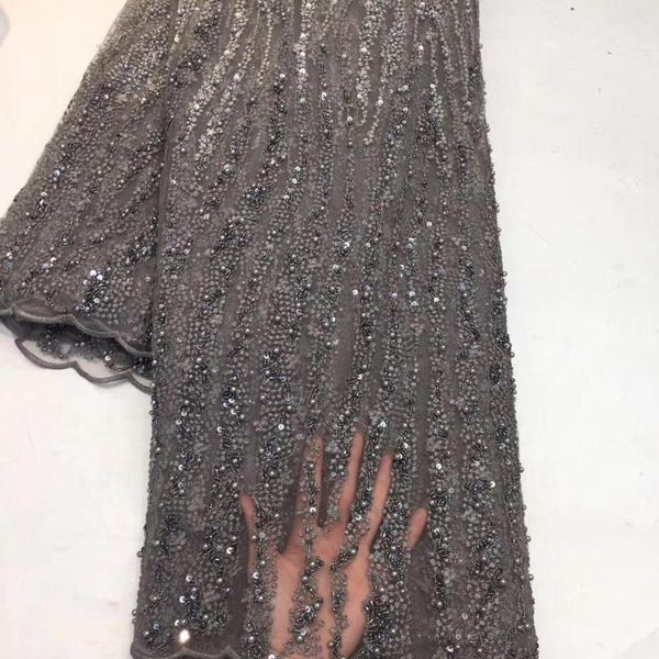 

2020 wholesale nigeria party new wholesale tulle lace fabric stock bead embroidery fabric for party dress yyz787, Pink;blue