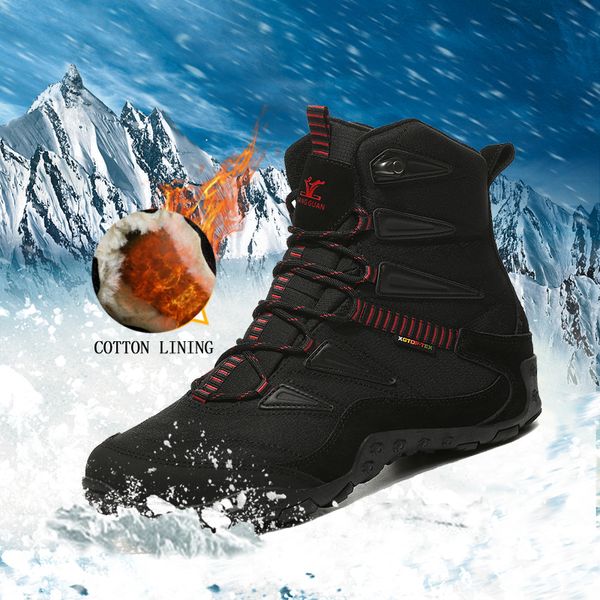 

winter new non-slip sports shoes men's cotton lined hiking shoes men's warm hiking shoes wome