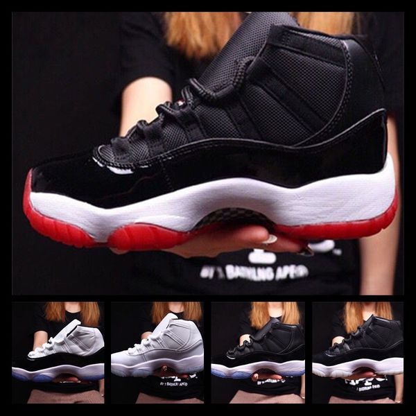 

19ss men 45 11s platinum tint cap and gown men basketball shoes gym red bred barons space jams 11 mens sports sneakers designer trainers