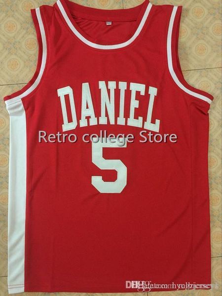 

pete maravich #5 daniel high school new men basketball jersey navy blue any size jerseys stitched embroidery retro xs-6xl vest jerseys, Black;blue