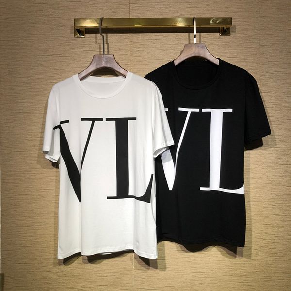 

summer t shirt men with branded letters brand shirts fashion short sleeve tshirt brand mens clothing tee s-xl, White;black
