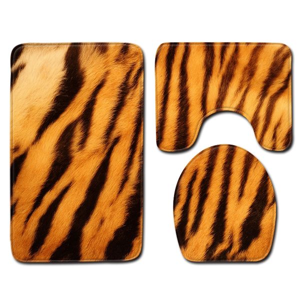 

nordic leopard pattern bathroom shower bath mat toilet lid cover bathroom carpet rugs home decoration animal bathroom mat set other bath t