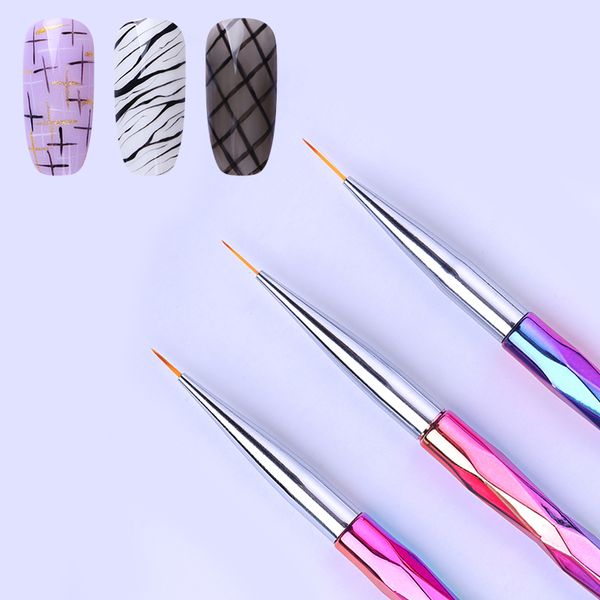 

liner brush uv gel nail drawing painting pen colorful auroras beauty design plastic handle nail art diy decoration accessories, Yellow
