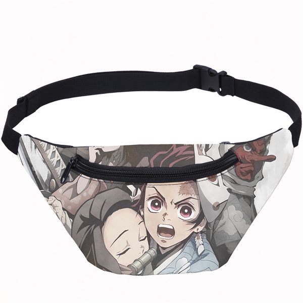 

veevanv men waist pack chest bags girl 3d demon slayer kimetsu no yaiba hip money belt bag women travel phone fanny pack bum bag