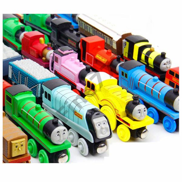 

74 Styles Trains Friends Wooden Small Trains Cartoon Toys Wooden Trains & Car Toys Give your child the best gift DHL Free Shipping