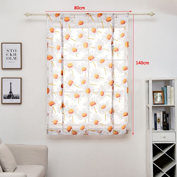 

80 * 140см штора современной спальни гостиной тюль окно drape valance цветочный печатный занавес короткого sheer штора home decor dbc dh0899