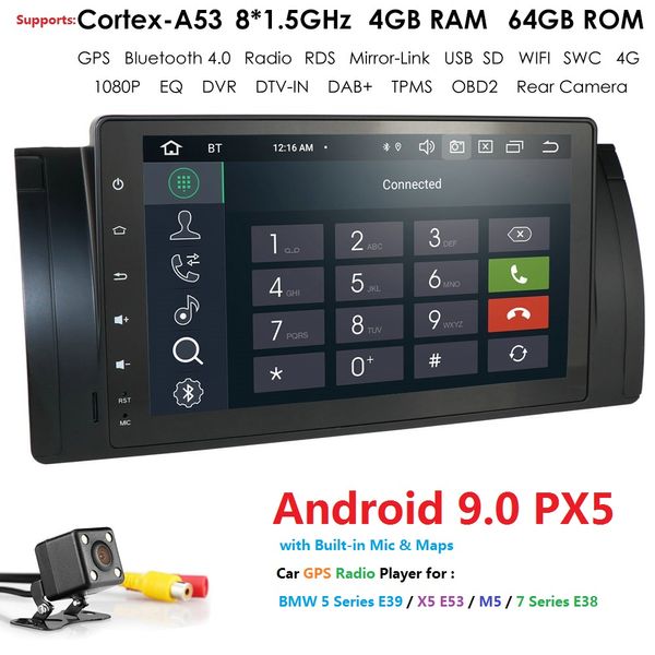 

ips 4gb 64g 2din android 9.0 car no dvd player for x5 e53 e39 multimedia radio gps navigation head unit audio stereo dsp car dvd
