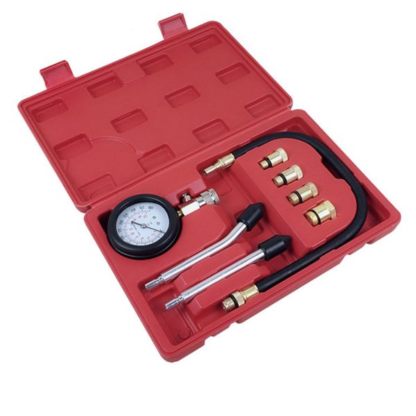 

new rapid type pressure gauge tester kit motor auto petrol gas engine cylinder compression gauge tester tool car diagnostic tool