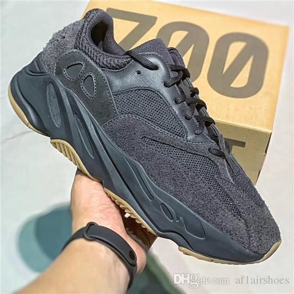 

2019 new release 700 v2 vanta utiblk black men women running shoes 3m reflective suede sports sneakers