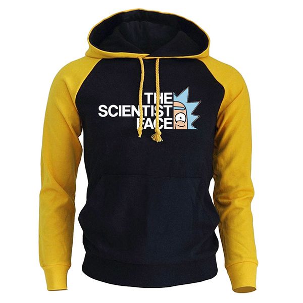 

hoodies funny the science face anime pullovers casual cotton fashion sweatshirts autumn men clothing, Black