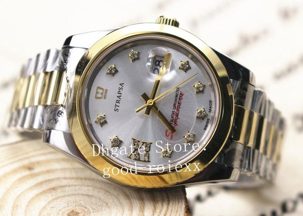 

luxury men's watches mechanical 2813 gold steel men smooth bezel 116203 116233 dive automatic 126203 watch oyster datejust wristwatches, Slivery;brown