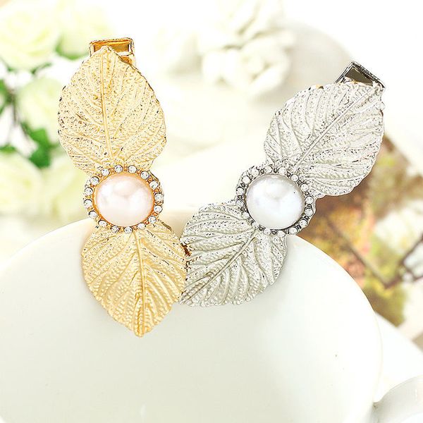 New Arrivals Ladies Vintage Gold Silver Color Leavessimulated