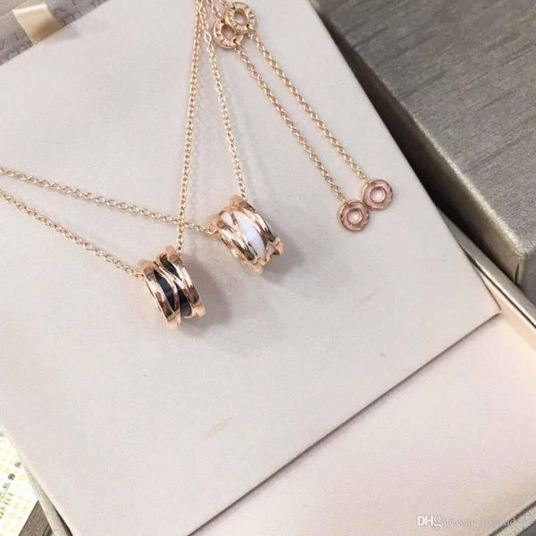 

hywo line ceramic necklace 925 sterling silver with a staggered curve shape elegant ladies noble necklace party wedding ceramic necklace