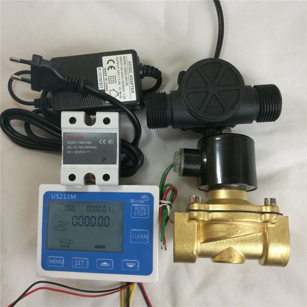 

us211m dosage controller 1 inch set with usn-hs10tb sensor and relay and solenoid valve
