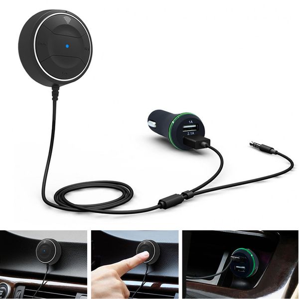 

new bluetooth hands car kit with nfc function aux receiver music speakerphone usb charger csl2018