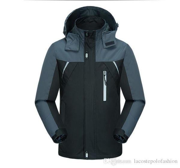 

delicate patchwork mans outdoor jackets designer windbreak ski wear fashion zipper and pocket decorat autumn jacket, Black;brown
