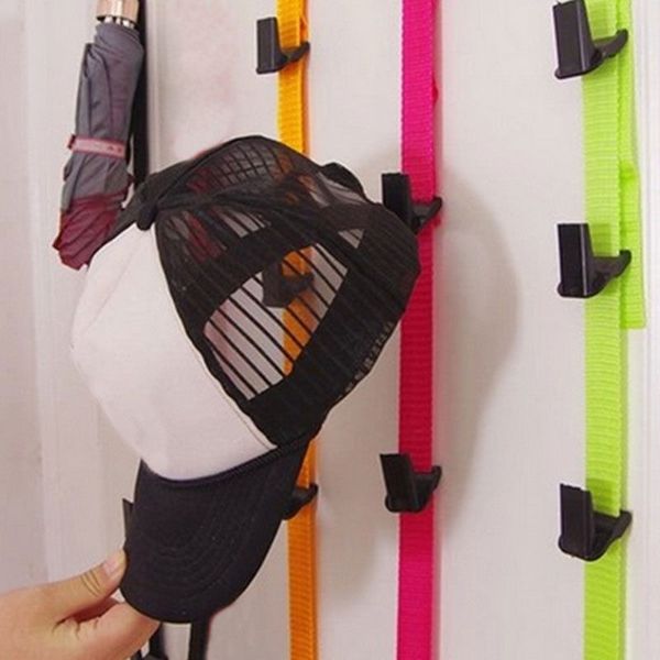 

adjustable 8 hooks over door strap hanger storage clothes bag hat rack organizer