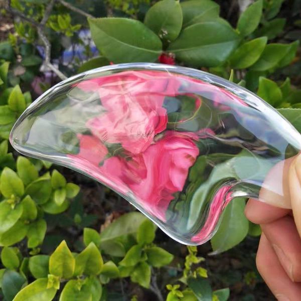 

face massage scrape plate gua sha board big high transparent acrylic crystal facial health care ralxation