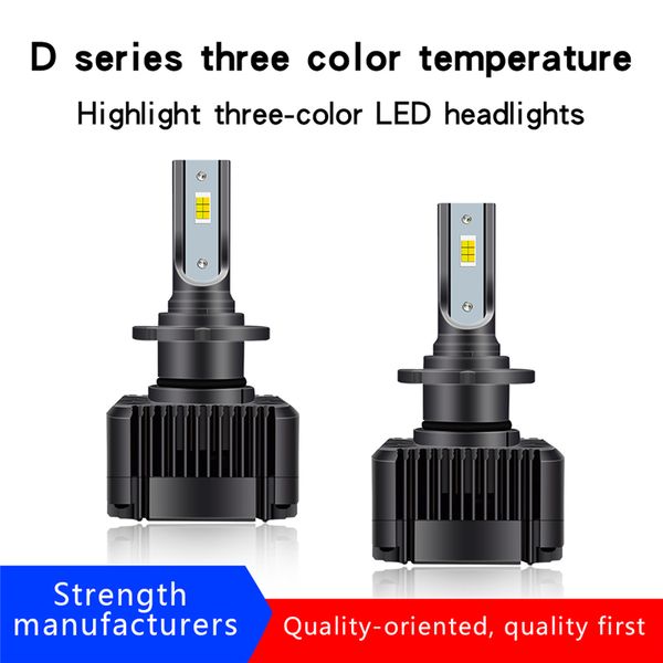 

10000lm t6 tri-color temperature intelligent edition of automotive led headlights light car headlights lamp bulb d1s/d2s/d3s/d4s