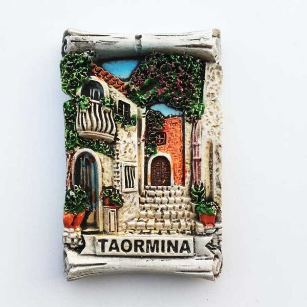 

lychee life taormina street view refrigerator magnetic sticker famous landscape fridge magnet modern home kitchen decoration