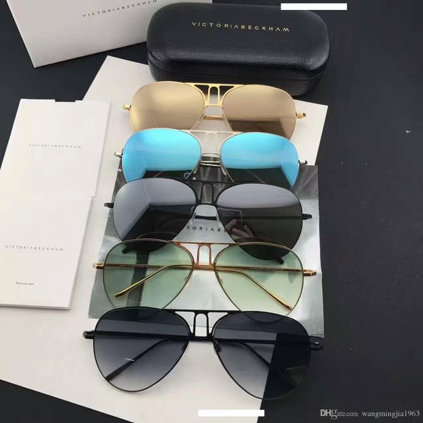 

2017 new vb sunglasses victoria beckham gafas de sol sunglass ways ellipse box sunglasses men and women sun glasses color film oculos brand, White;black