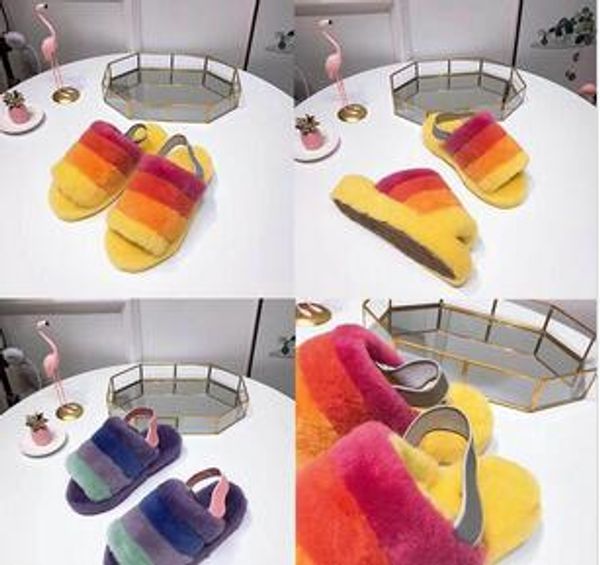 

Pantoufle Furry тапочки женские Pantoufles de Designer Hausschuhe Мода Luxury Designer Женщины резиновые санда