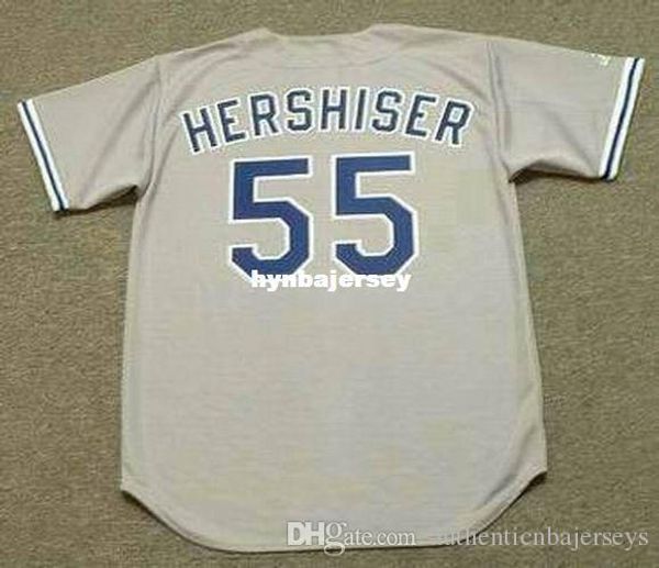 

custom orel hershiser los angeles stitched 1988 majestic vintage away baseball jersey retro mens jerseys running, Black;blue