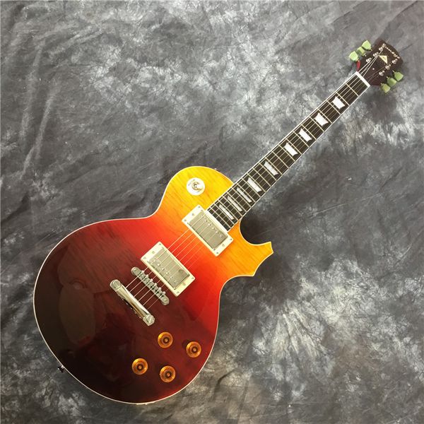 

lp electric guitar, red electric guitar guitar, mahogany body, real shooting, ing