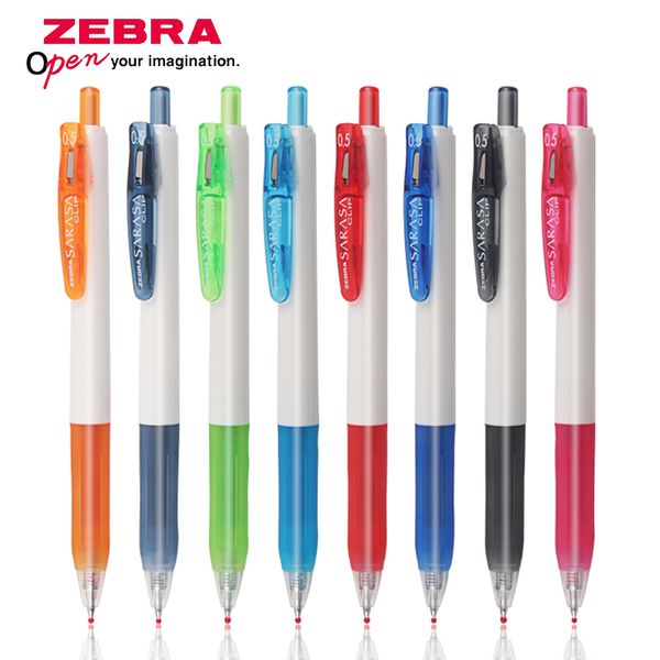 zebra jjz15w pressing neutral pen sarasa 0.38/0.5mm candy color white rod color pen student office signature simple tip